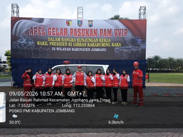 PMI Kabupaten Jombang Ikuti Apel Gelar Pasukan VVIP Dalam Rangka Kunjungan Wakil Presiden RI