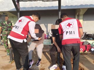PMI Kabupaten Jombang Berikan Layanan Kesehatan pada Latihan Tes Kesehatan dan Kebugaran LBB Science Society Jombang
