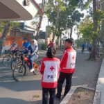 PMI Jombang Siaga Layanan Kesehatan dalam Kegiatan Sepeda Sehat Bersama Forkopimda