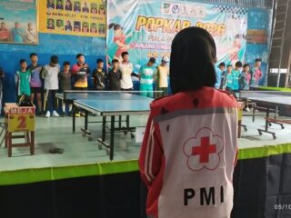 Layanan Pertolongan Pertama Siaga Hingga Final Tenis Meja POPKAB